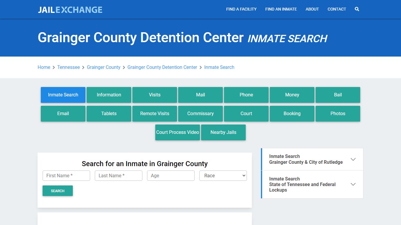 Grainger County Detention Center Inmate Search - Jail Exchange