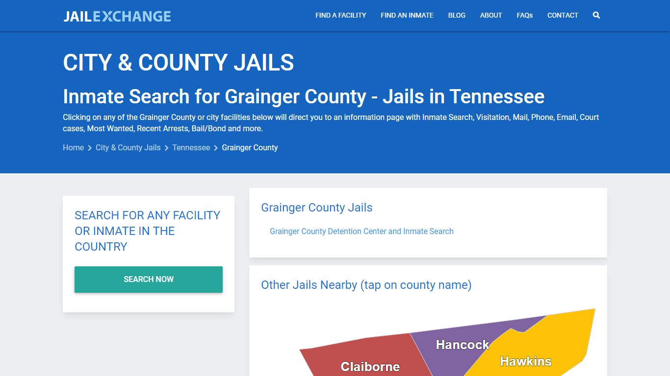 Inmate Search for Grainger County | Jails in Tennessee - Jail Exchange